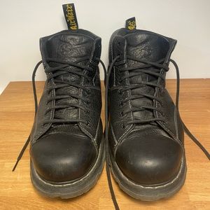 DOC MARTENS Air Wair Cecil Black Leather Lace-Up High Top Boots Size 12